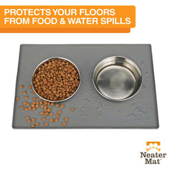 Neater Mat by Neater Pet Brands shows waterproof silicone for spill protection.