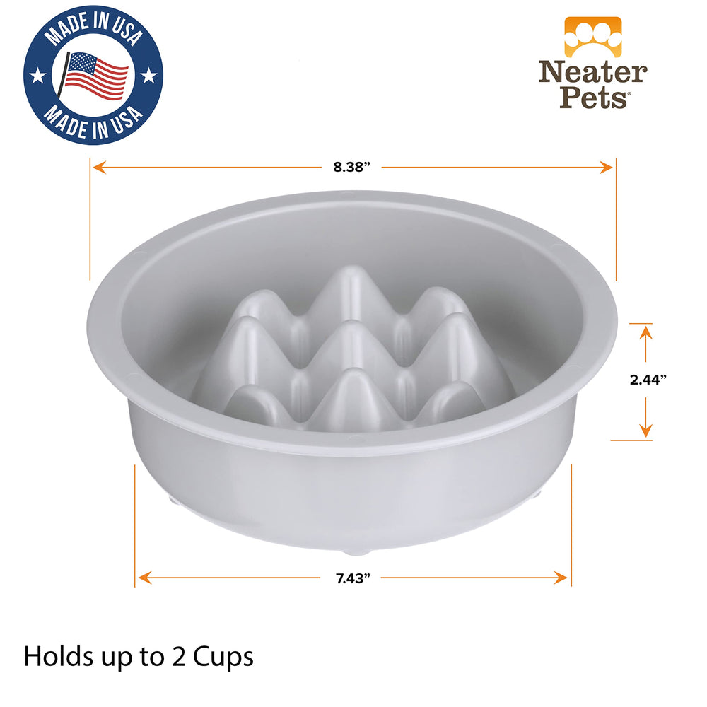 Neater Pet Brands The Niner slow feed bowl inside Neater Feeder for controlled portions