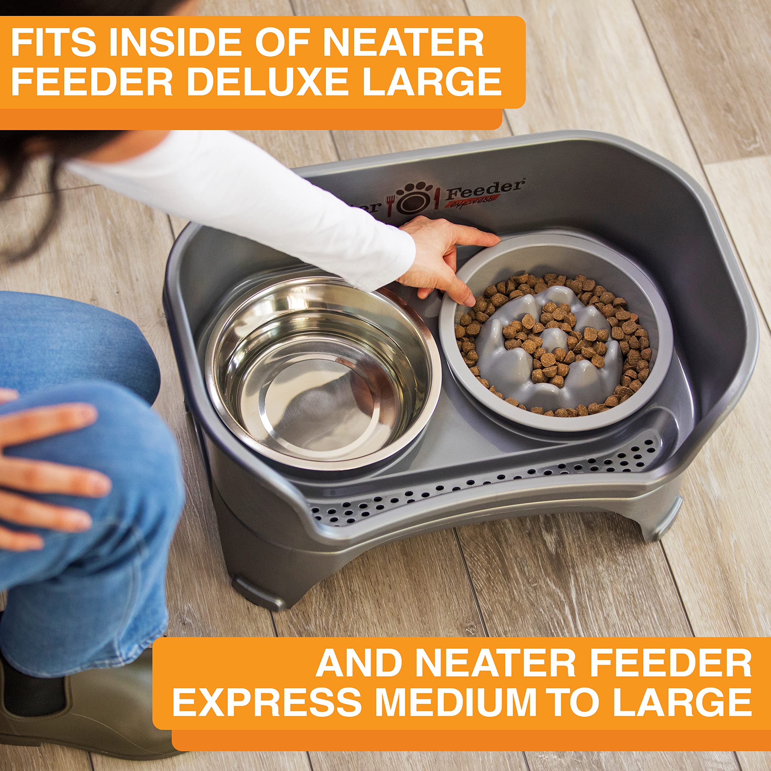 Neater Pet Brands The Niner slow feed bowl with non-skid bottom for stable feeding