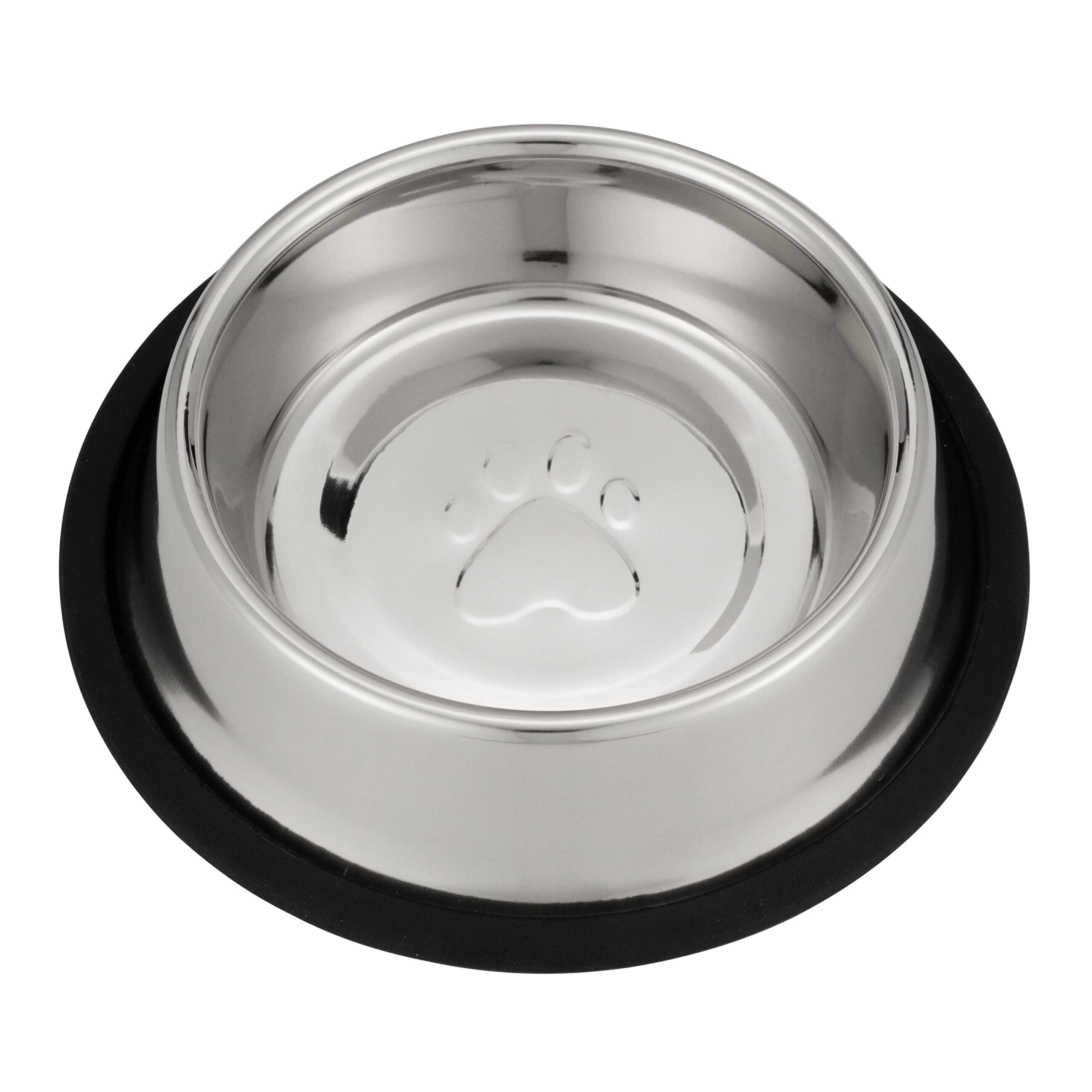 Neater Pet Brands stainless steel no-skid base bowl prevents spills during meals.