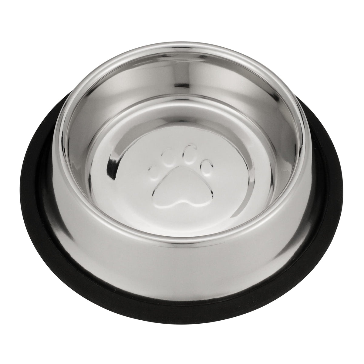 Neater Pet Brands stainless steel no-skid base bowl prevents spills during meals.