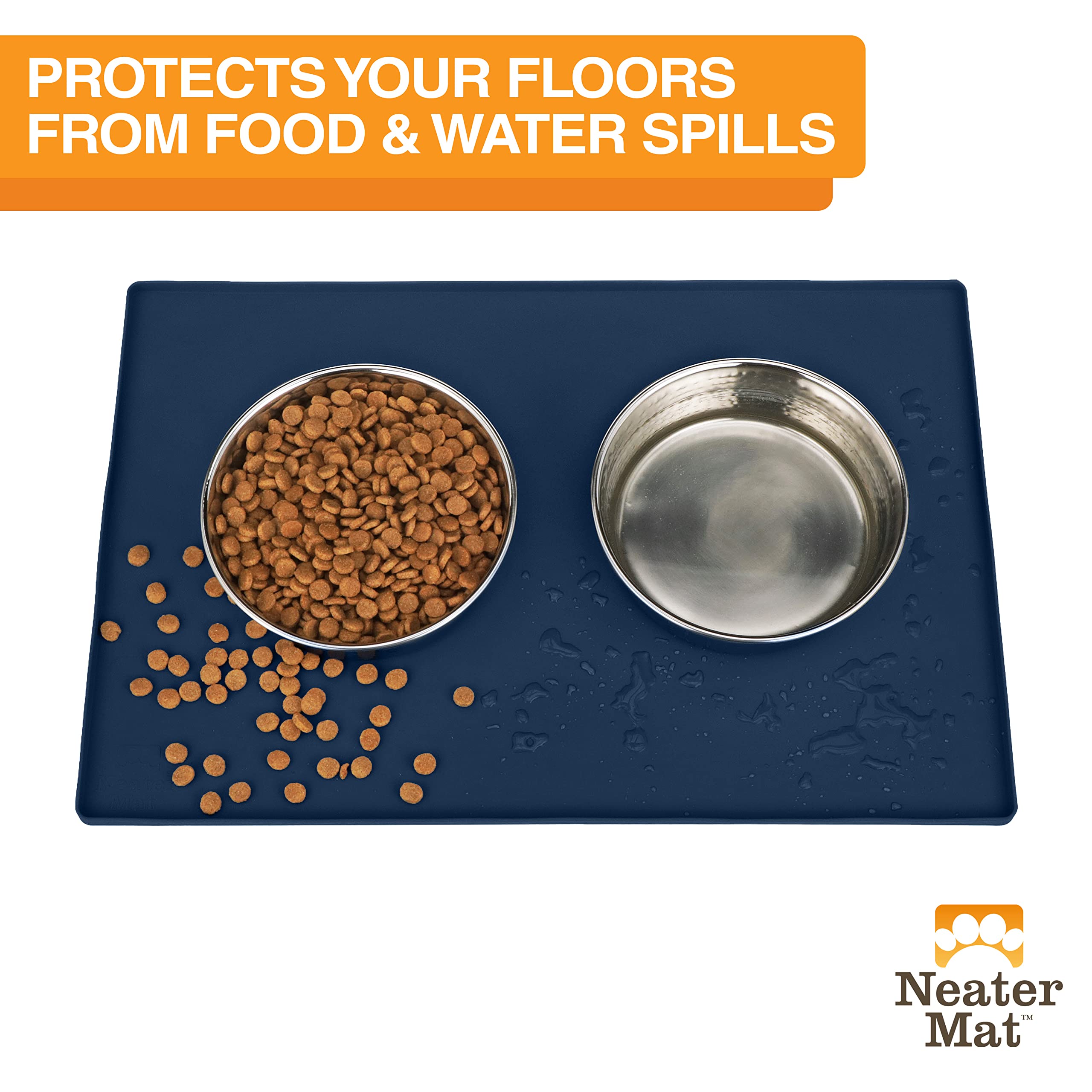 Neater Mat waterproof silicone ready for quick cleanup