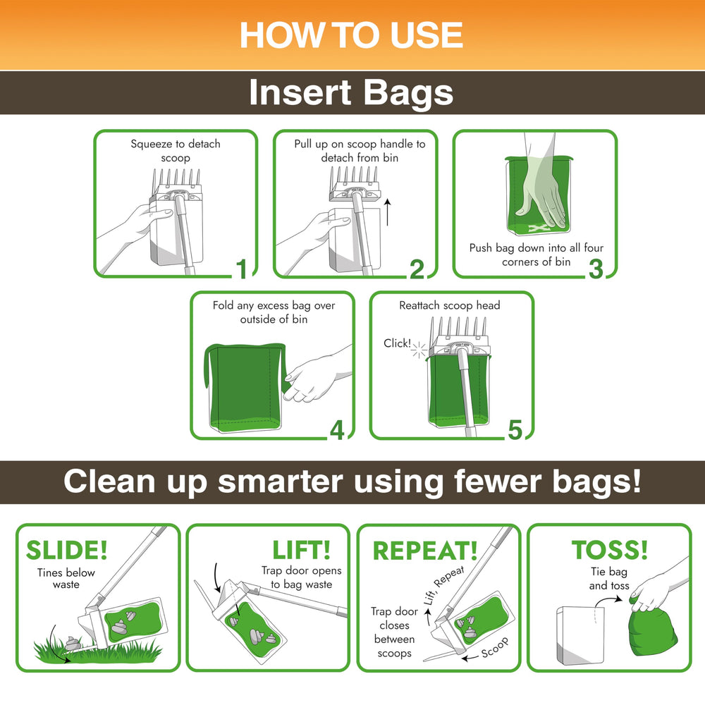 Neater Pet Brands Lift N’ Bag 2.0 durable plastic resists rust and wear.