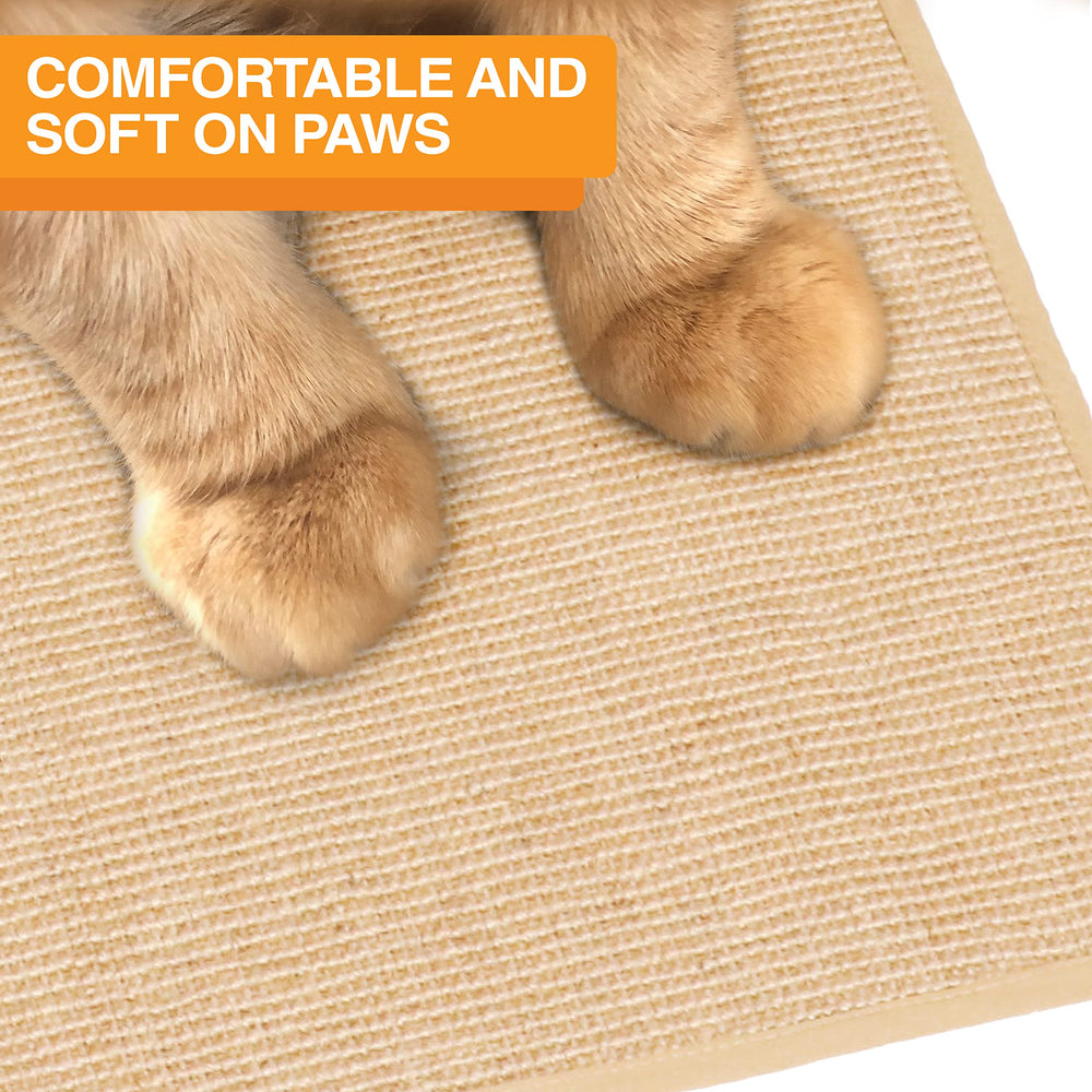 Neater Pets jute mat easy-clean surface after quick tidying