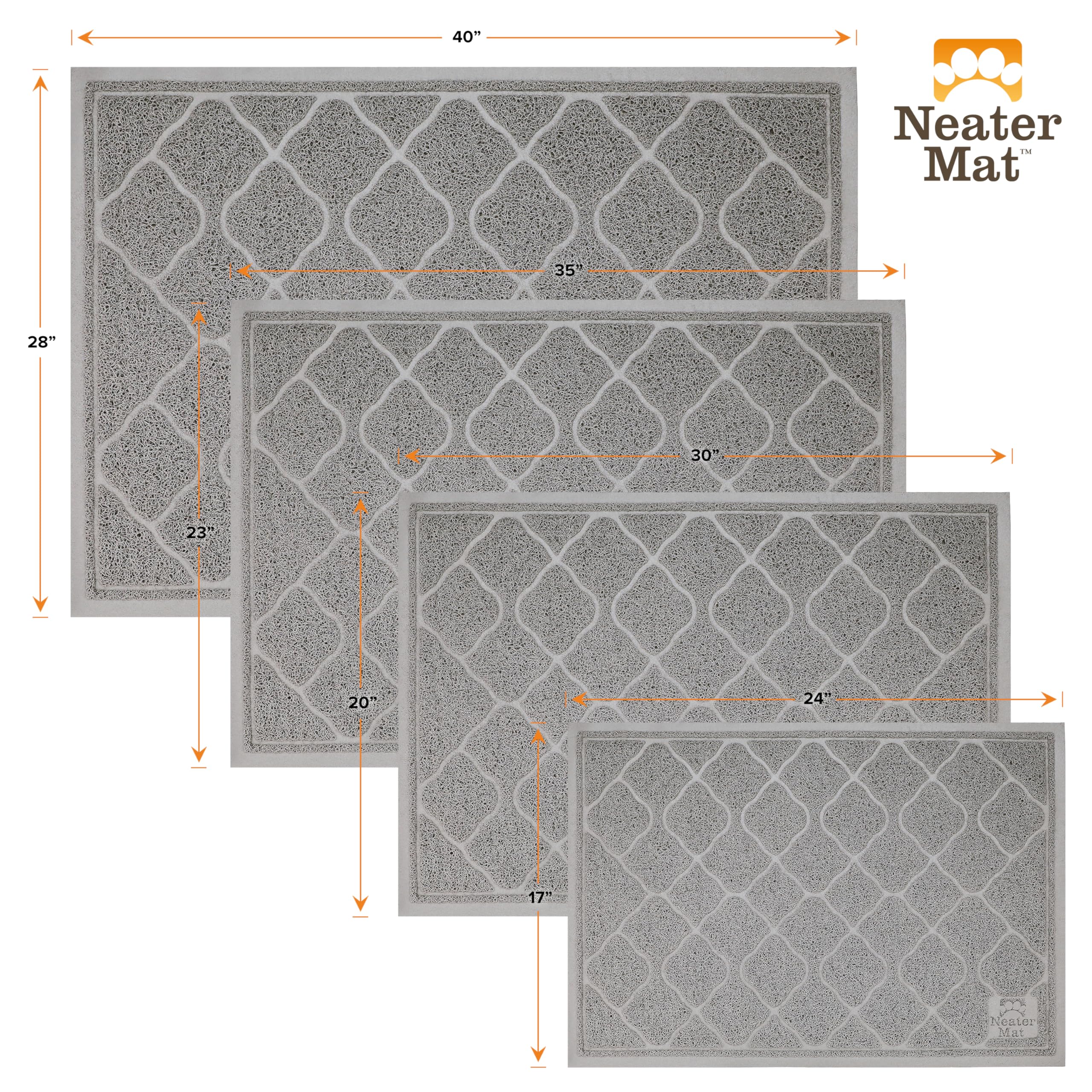 Neater Pets Neater Mat floor-protection role reduces mess around litter area.