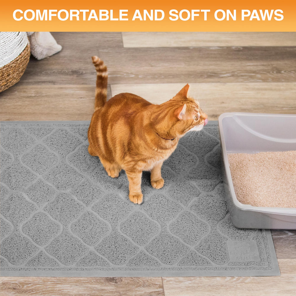Neater Pets Neater Mat soft paws-friendly PVC surface is gentle on kitty feet.