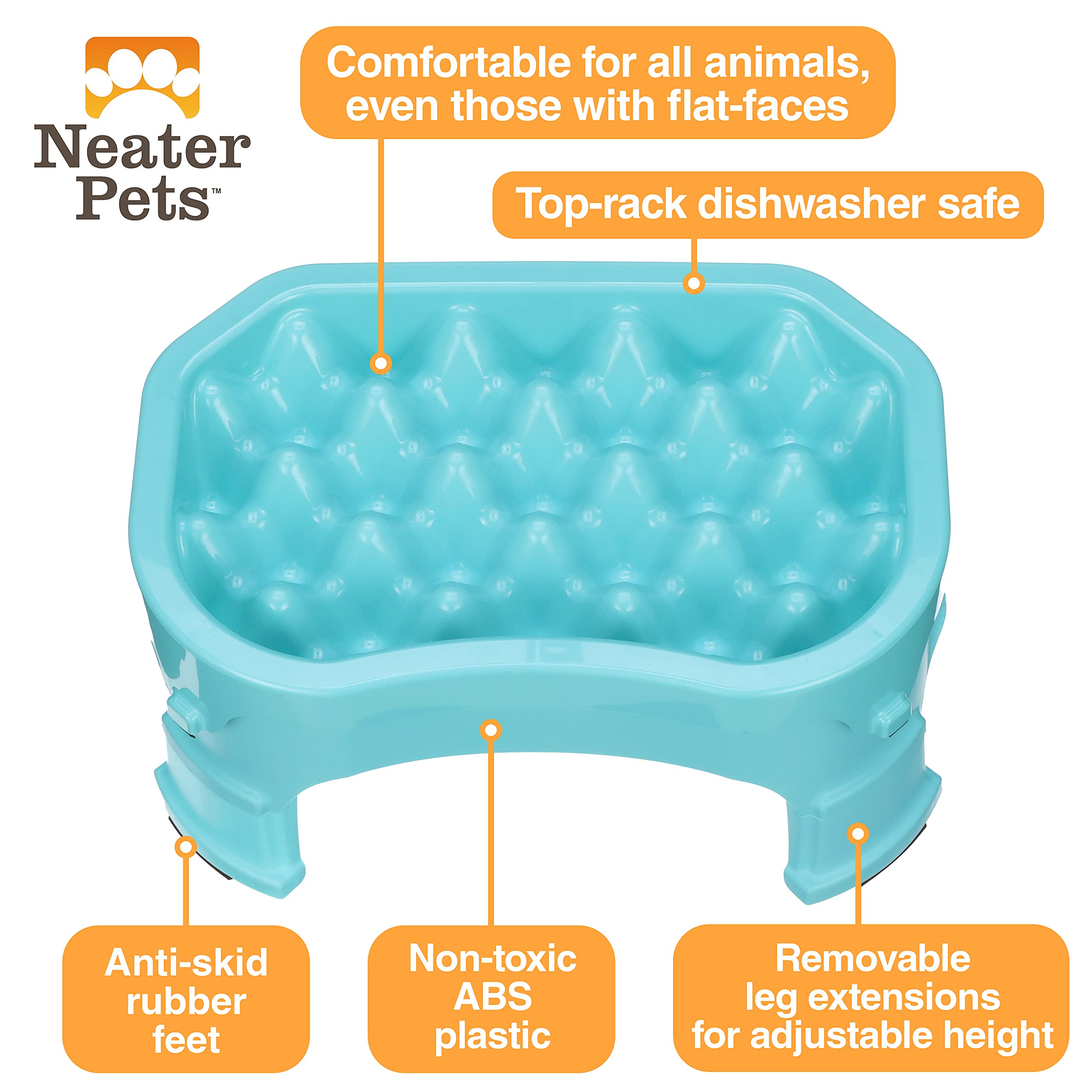 Neater Pet Brands raised slow feeder base removed showing 3-inch height option