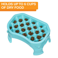 Neater Pet Brands raised slow feeder with extensions attached showing height adjustability