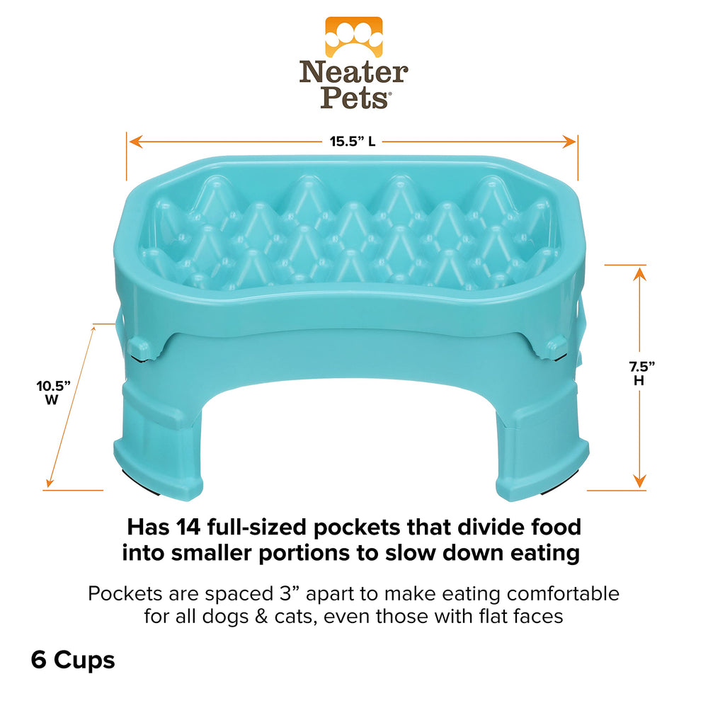 Neater Pet Brands raised slow feeder bowl USA-made and dishwasher safe