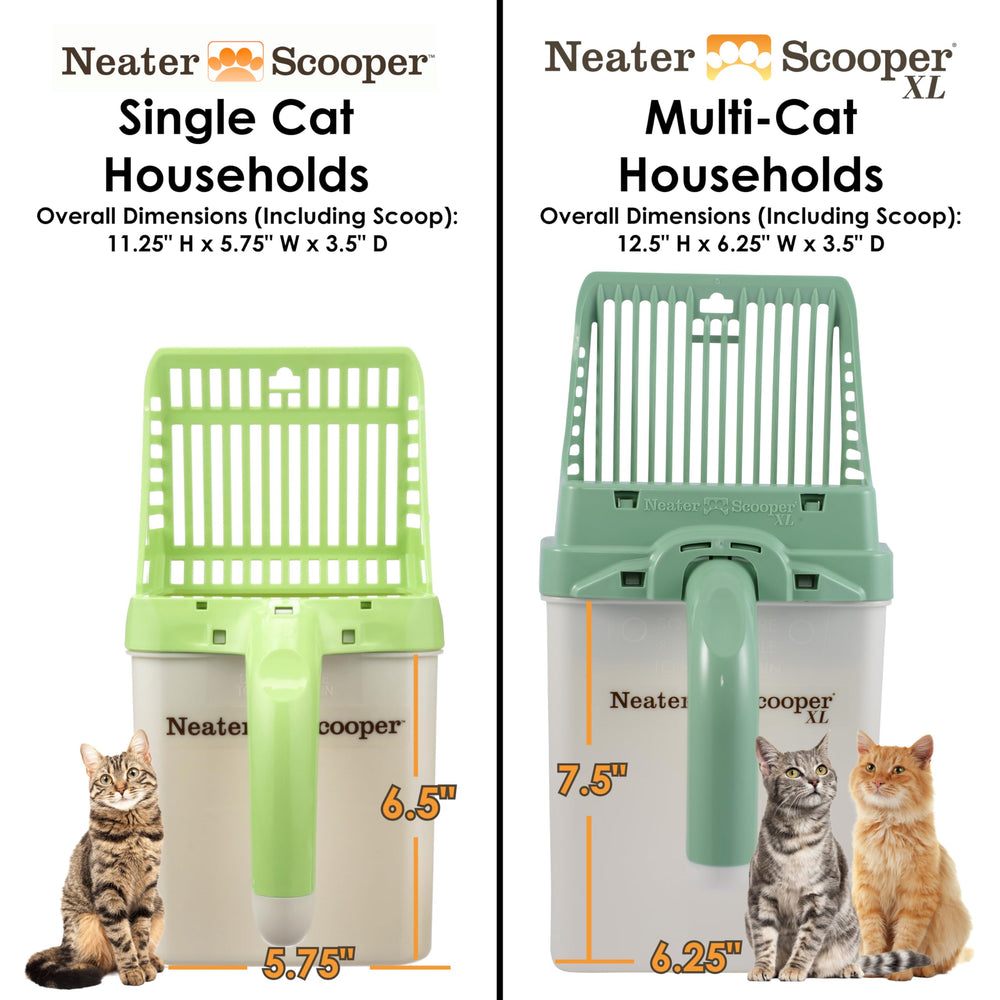 Neater Scooper scoop holder in-bin illustrates built-in storage when not in use.