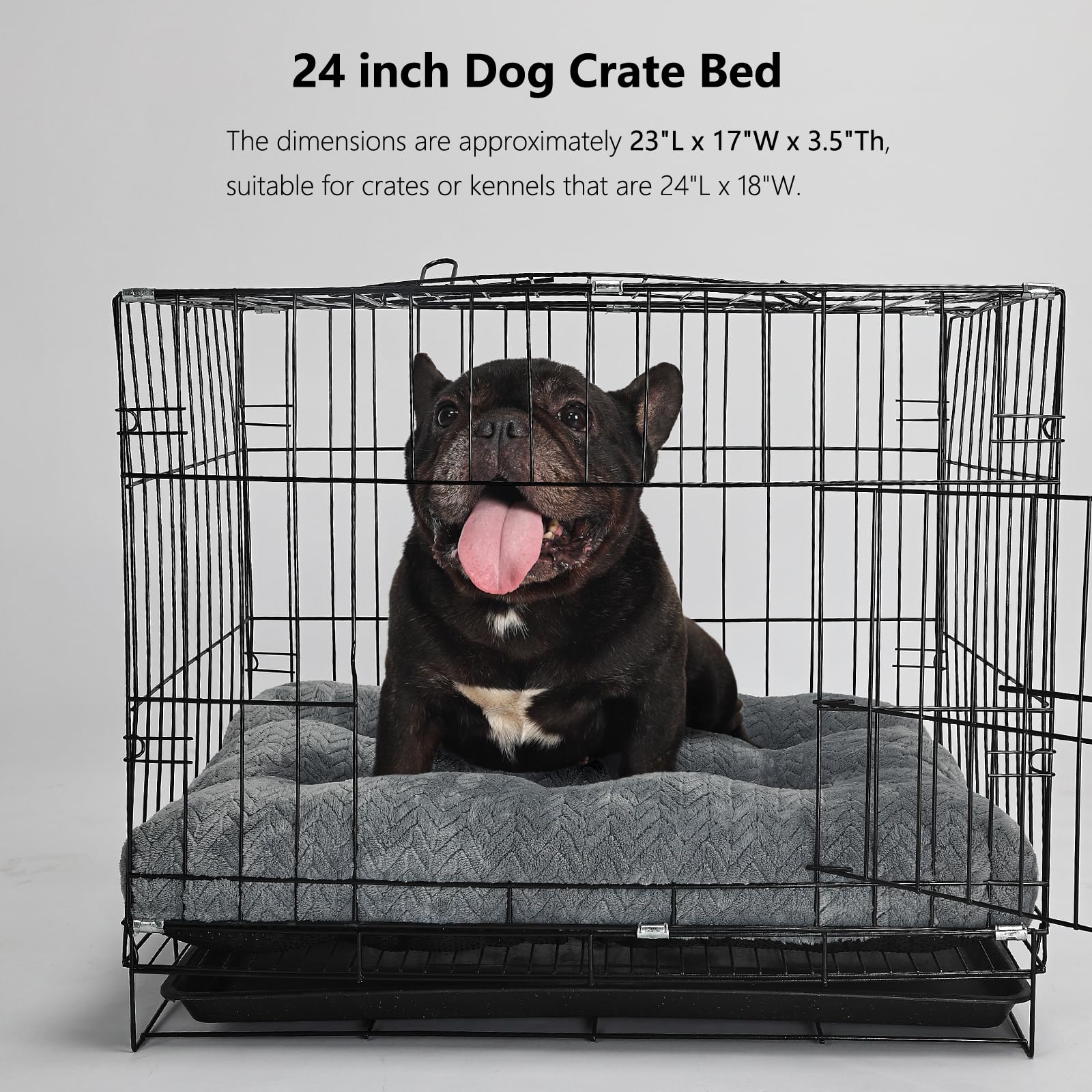 Necesitar crate pad soft-fluffy close-up showing plush surface for calm naps.