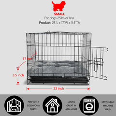 Necesitar dog bed kennel-multiuse shows versatile use in crate, car, and living spaces.