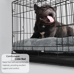 Necesitar washable dog bed close-up showing machine-washable design for easy cleaning.