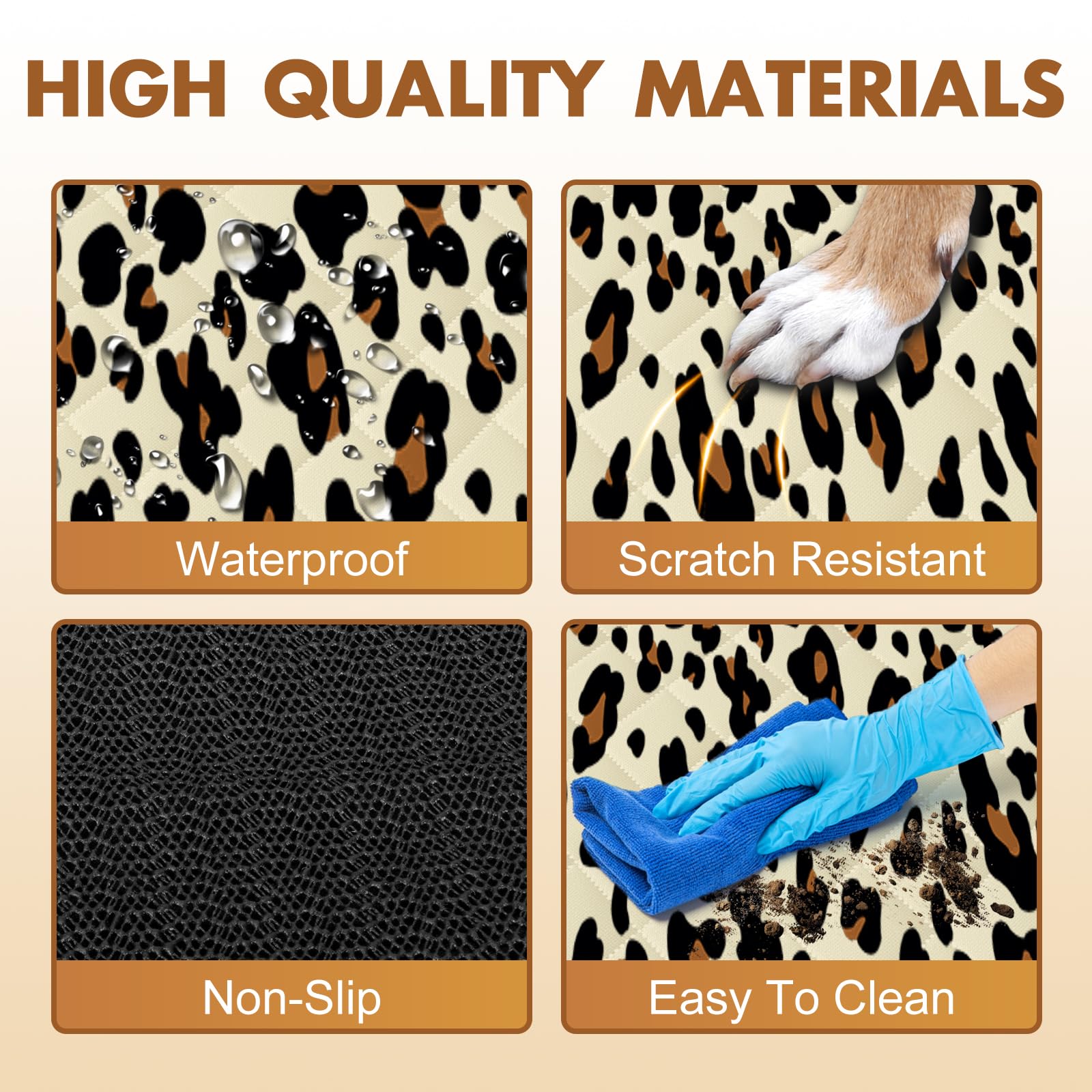 NECKORY anti-slip backing and anchors keep the cover secure during drives