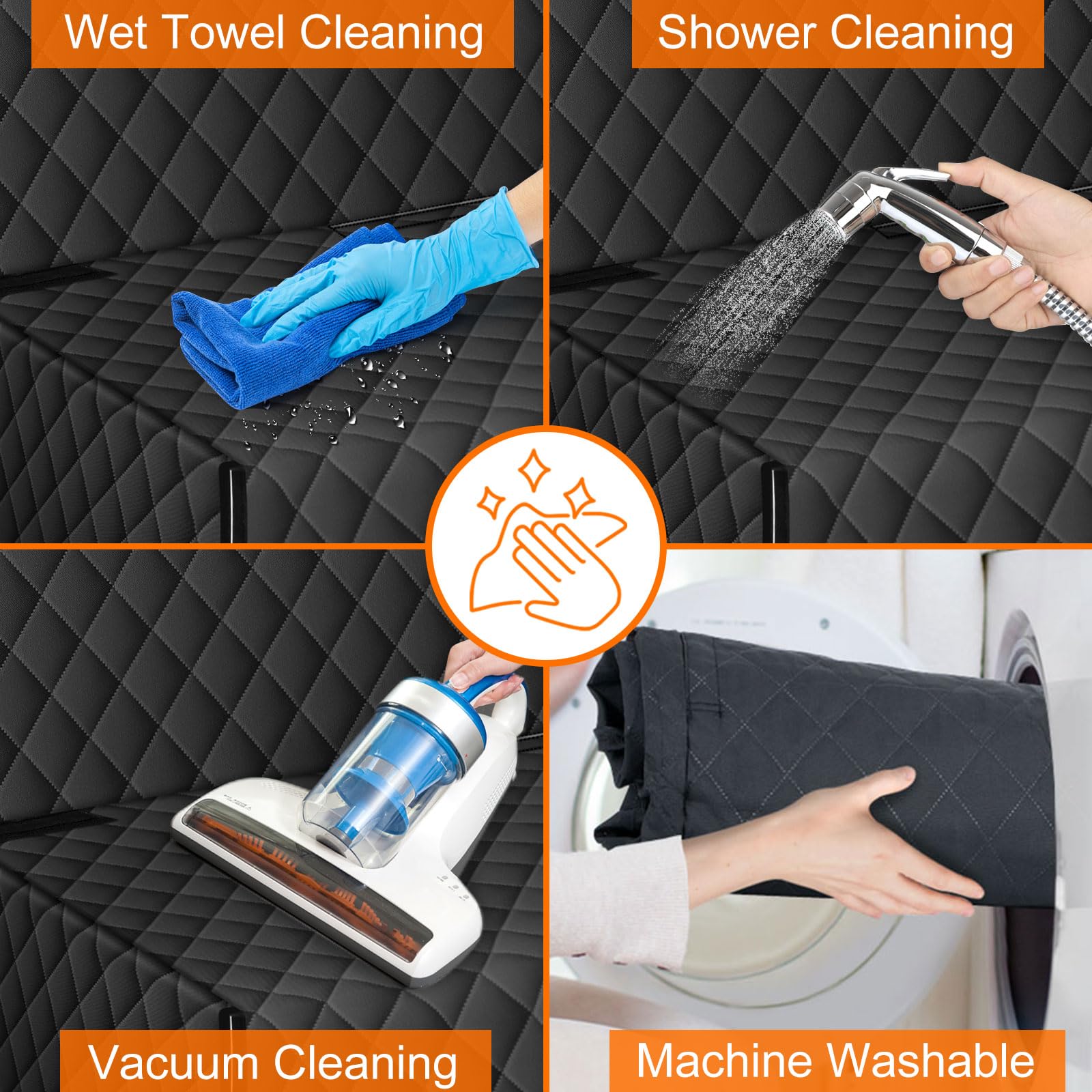NECKORY backseat cover clean, durable material is easy to wipe