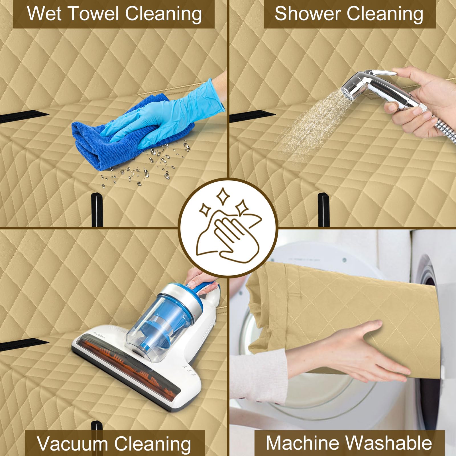 NECKORY dog hair protection backseat cover traps fur and dirt on the surface.