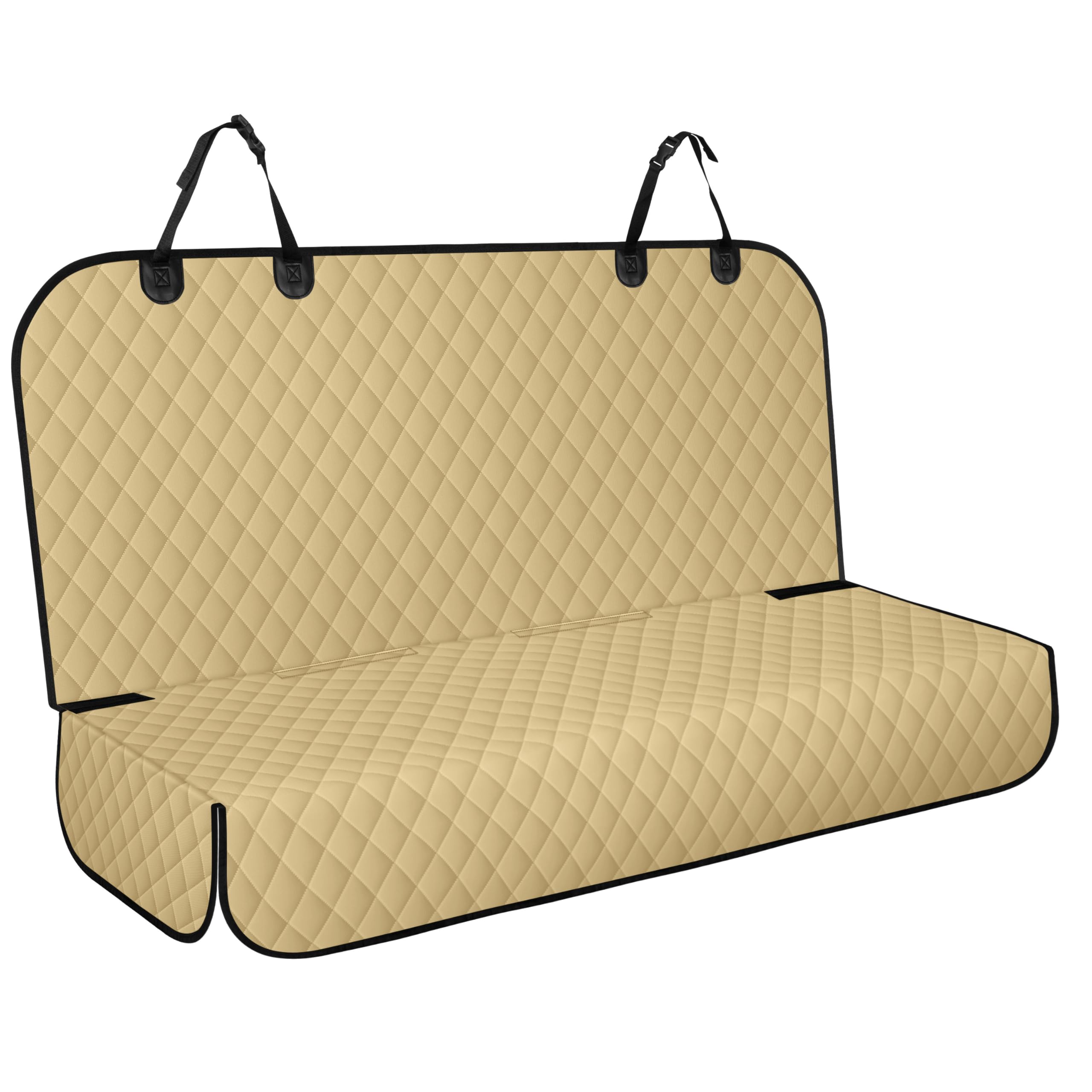 NECKORY backseat cover for dogs with waterproof layer protecting against spills in a car.