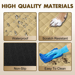 NECKORY easy-install backseat cover demonstrated for quick setup.
