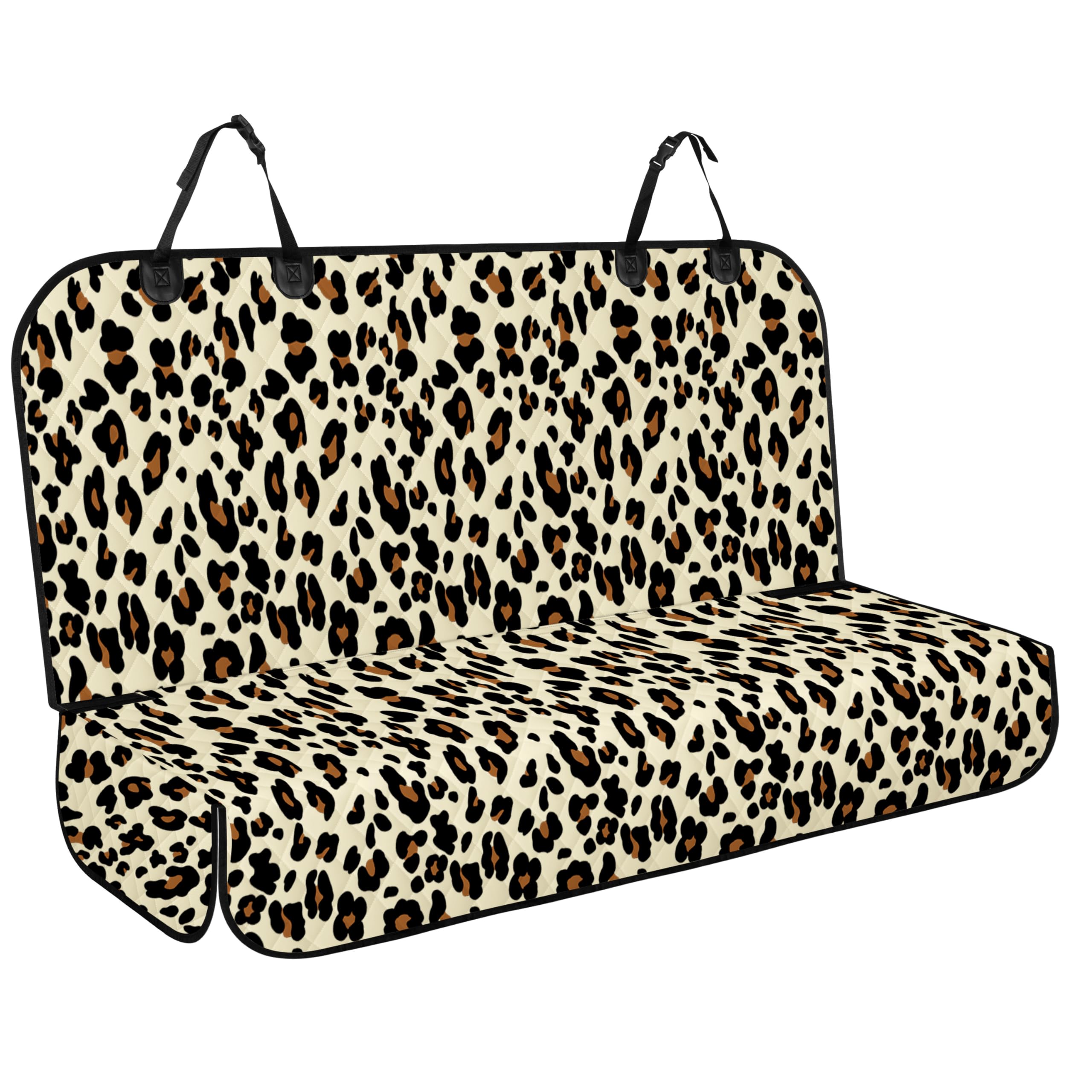 NECKORY leopard backseat cover protects seats during travel with style