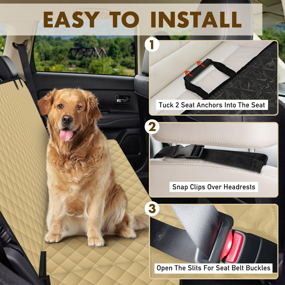 NECKORY universal-fit backseat cover in a car interior for versatile use.