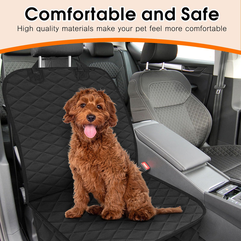 NECKORY Front Dog Seat Cover includes anchors and buckles for secure seating.