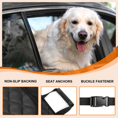 NECKORY Front Dog Seat Cover easy-install system for quick setup in minutes.