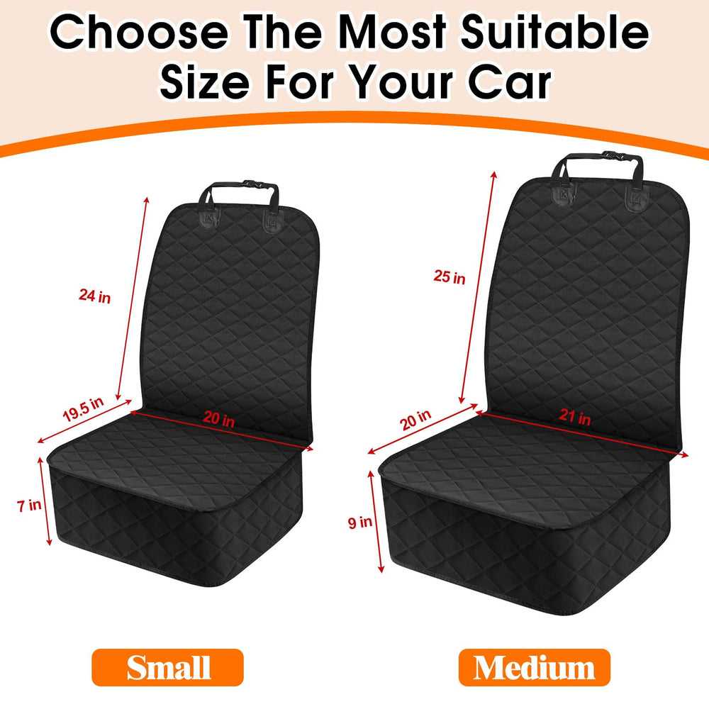 NECKORY Front Dog Seat Cover scratch-proof design guards against scratches during travels.