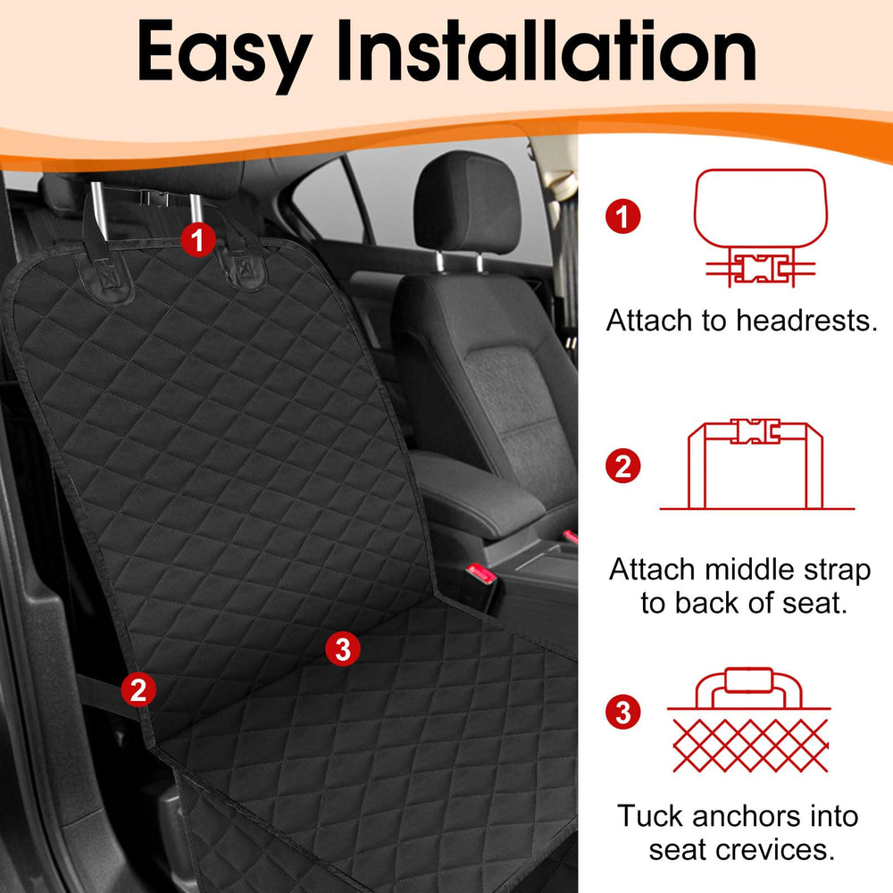NECKORY Front Dog Seat Cover universal fit works with SUVs, trucks, and sedans.