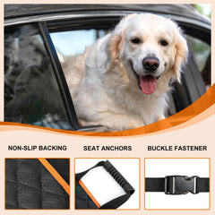 NECKORY nonslip seat cover strap system keeps cover secure during rides.
