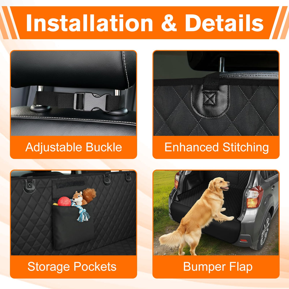 NECKORY SUV Cargo Liner bumper-flap-protector guards car edges during pet trips