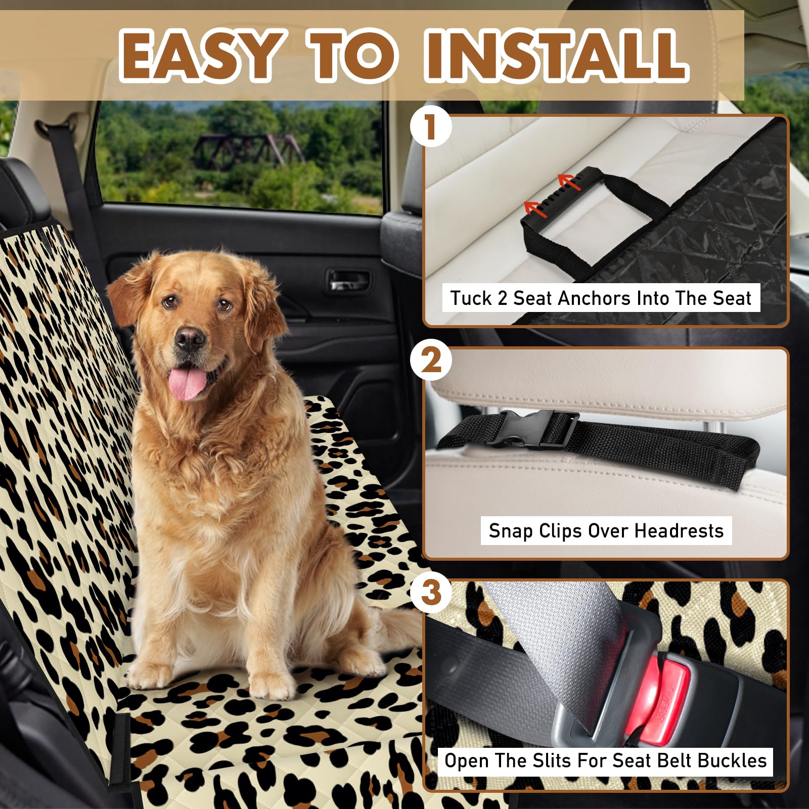 NECKORY universal-fit backseat shown in multiple vehicle types for easy compatibility