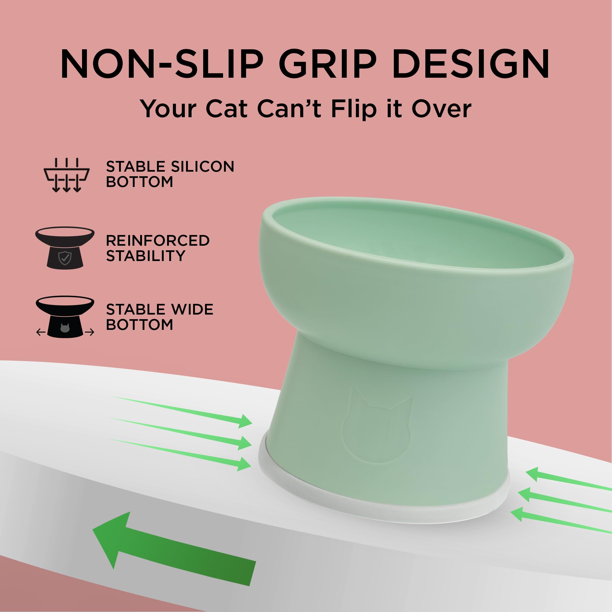 Necoichi Bloomy dishwasher and microwave-safe bowls simplify daily cleaning.