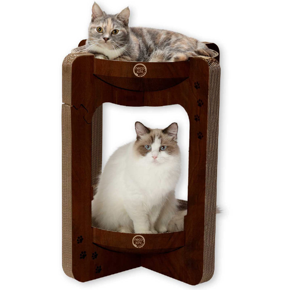 NECOICHI Cozy Cat Scratcher Tower assembly setup enables quick room placement.