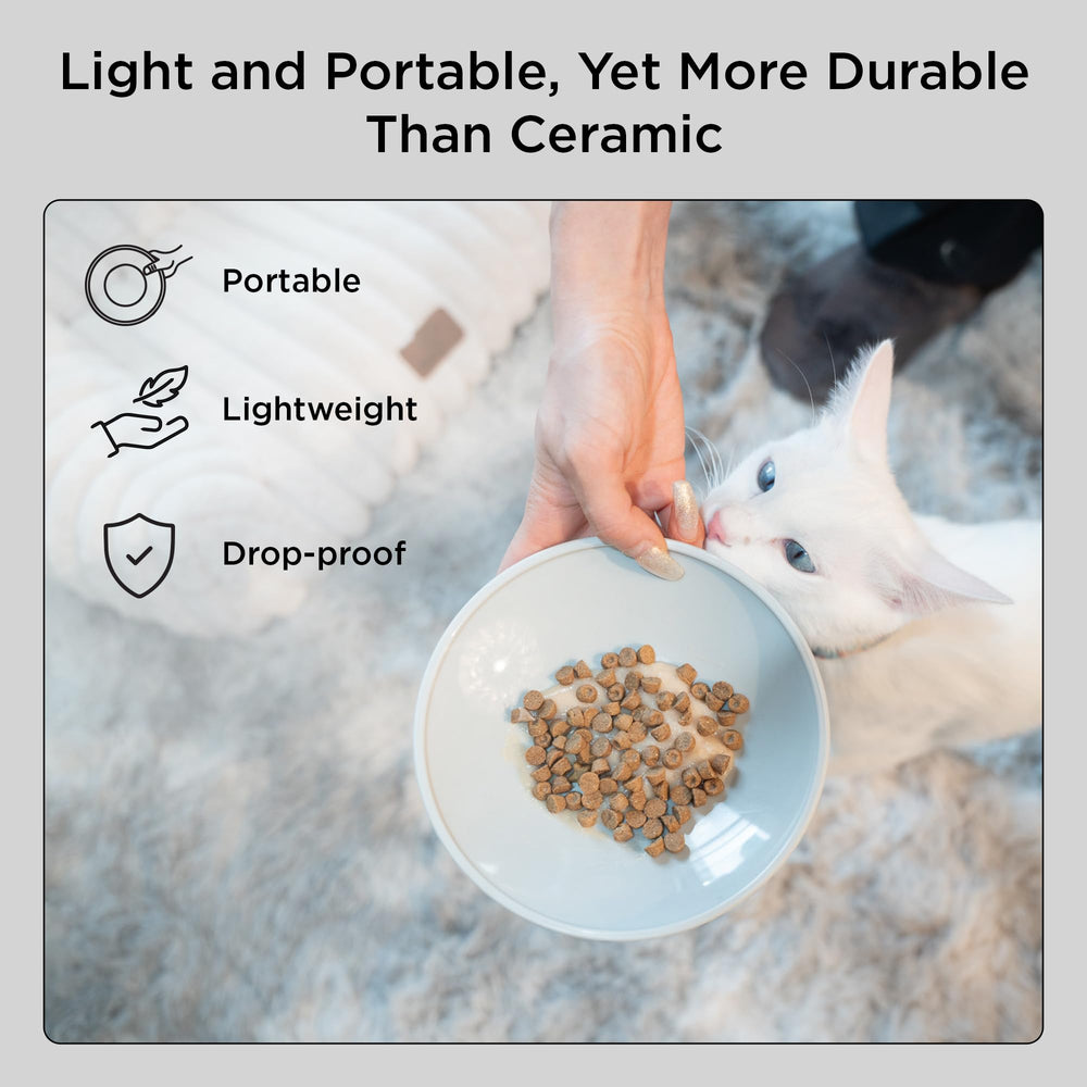 Necoichi lightweight portable elevated bowls are easy to lift.