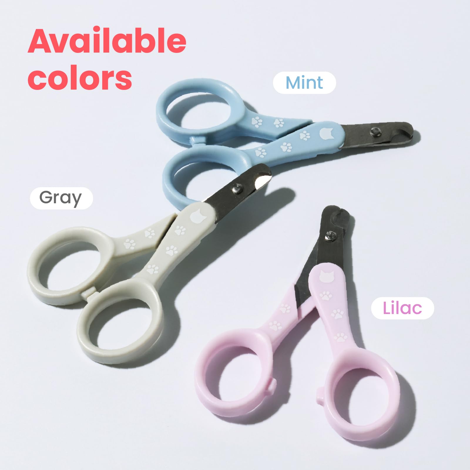 NECOICHI Purrcision gray packaging displays color options and ergonomic design.