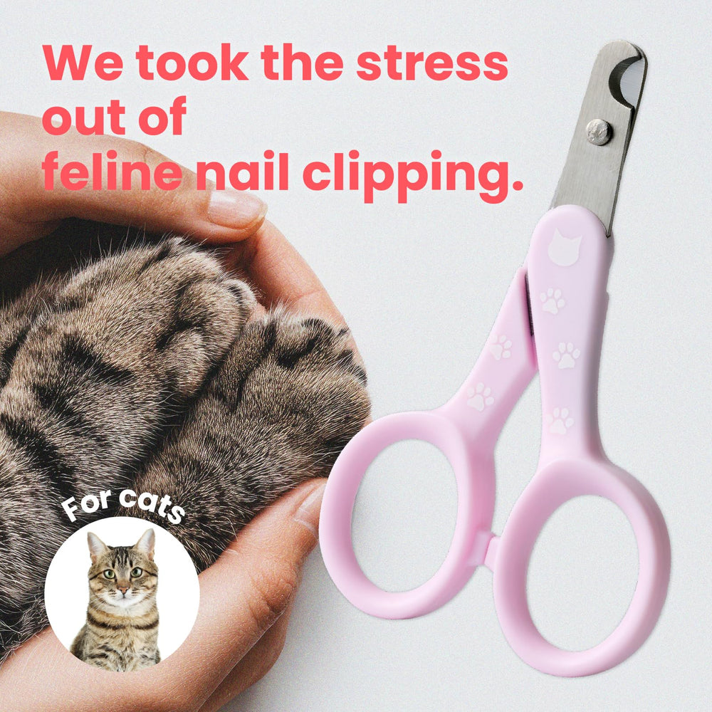 NECOICHI Purrcision nail clippers thin blade view shows quick visibility for safe cuts.