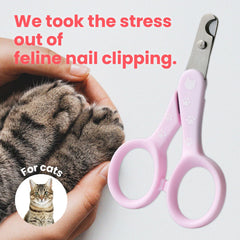 NECOICHI Purrcision nail clippers thin blade view shows quick visibility for safe cuts.