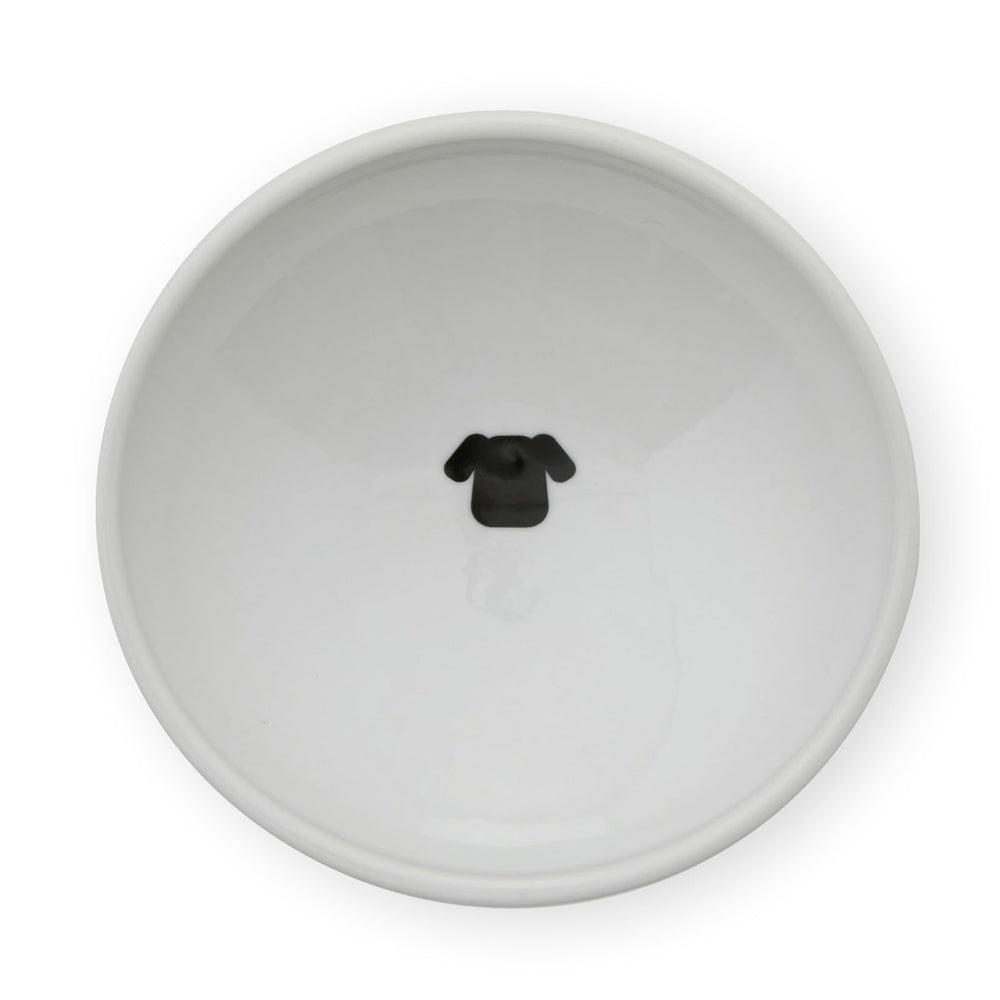Necoichi raised dog food bowl dimensions emphasize large diameter for easier meals