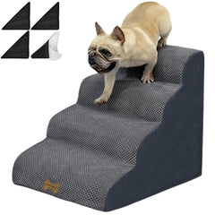 Necrely dog stairs top view shows sturdy multi-layer construction for high-bed access