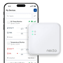 NECTO Necto RV Pet Monitor front view with 3 in 1 sensor for continuous monitoring