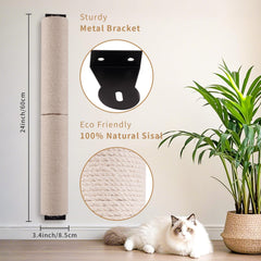NEECONG cat scratching post wall-mounted assembly steps for quick, tool-friendly setup