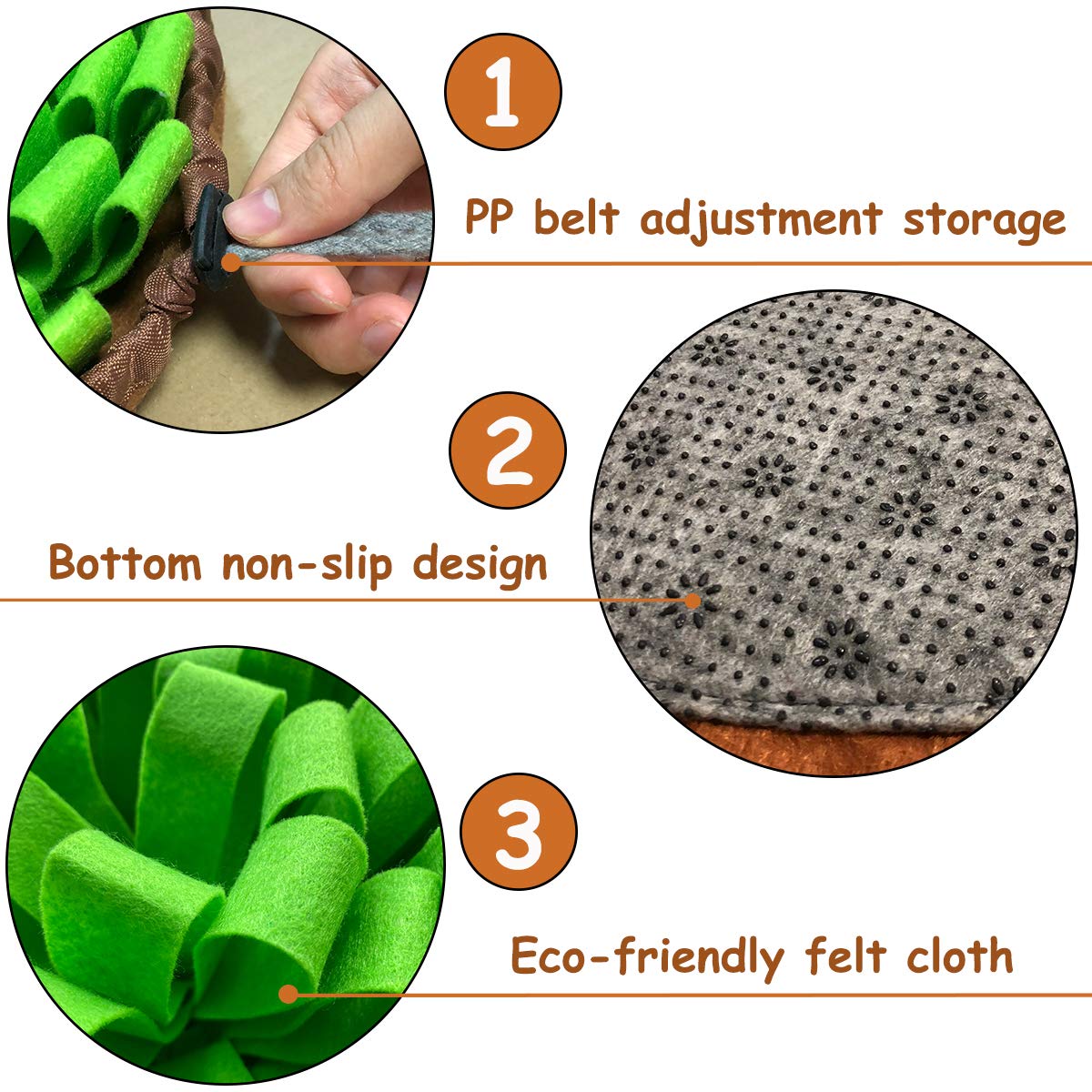 NEECONG Snuffle Mat foldable bowl design in use for meals.