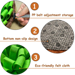 NEECONG Snuffle Mat foldable bowl design in use for meals.