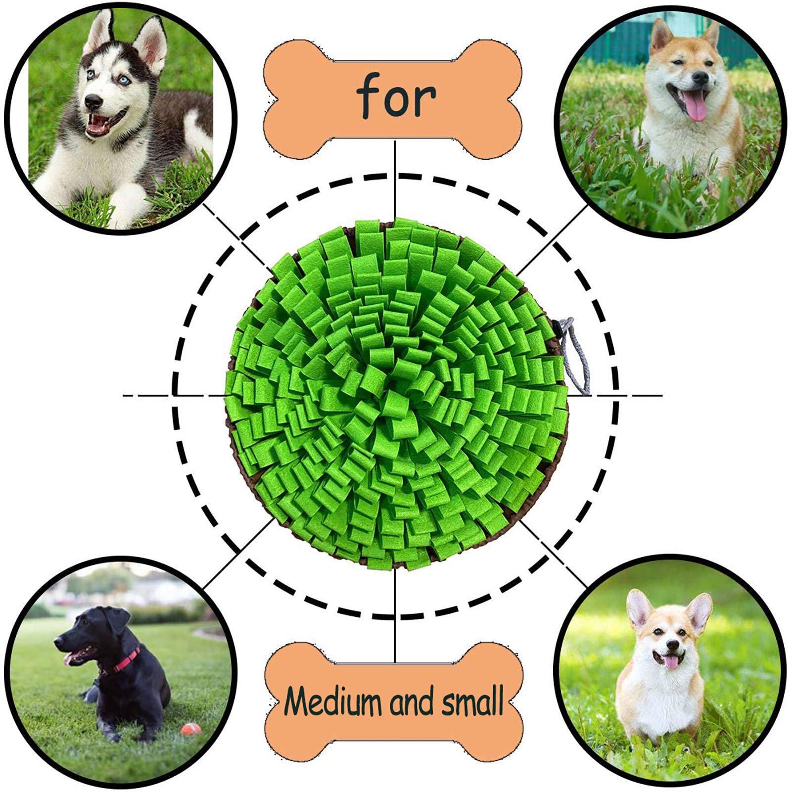 NEECONG Snuffle Mat travel-compact design suitable for trips outdoors.