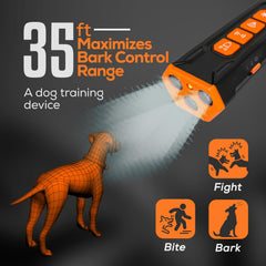 NEEDIT LED flashlight turned on to capture dog attention during training