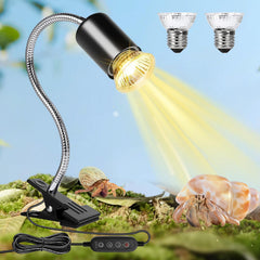 Neeenn Hermit Crab Heat Lamp with clamp for secure, adjustable basking heat.