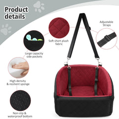 NEEZUKAR dog car seat detachable washable cover makes cleanup quick.