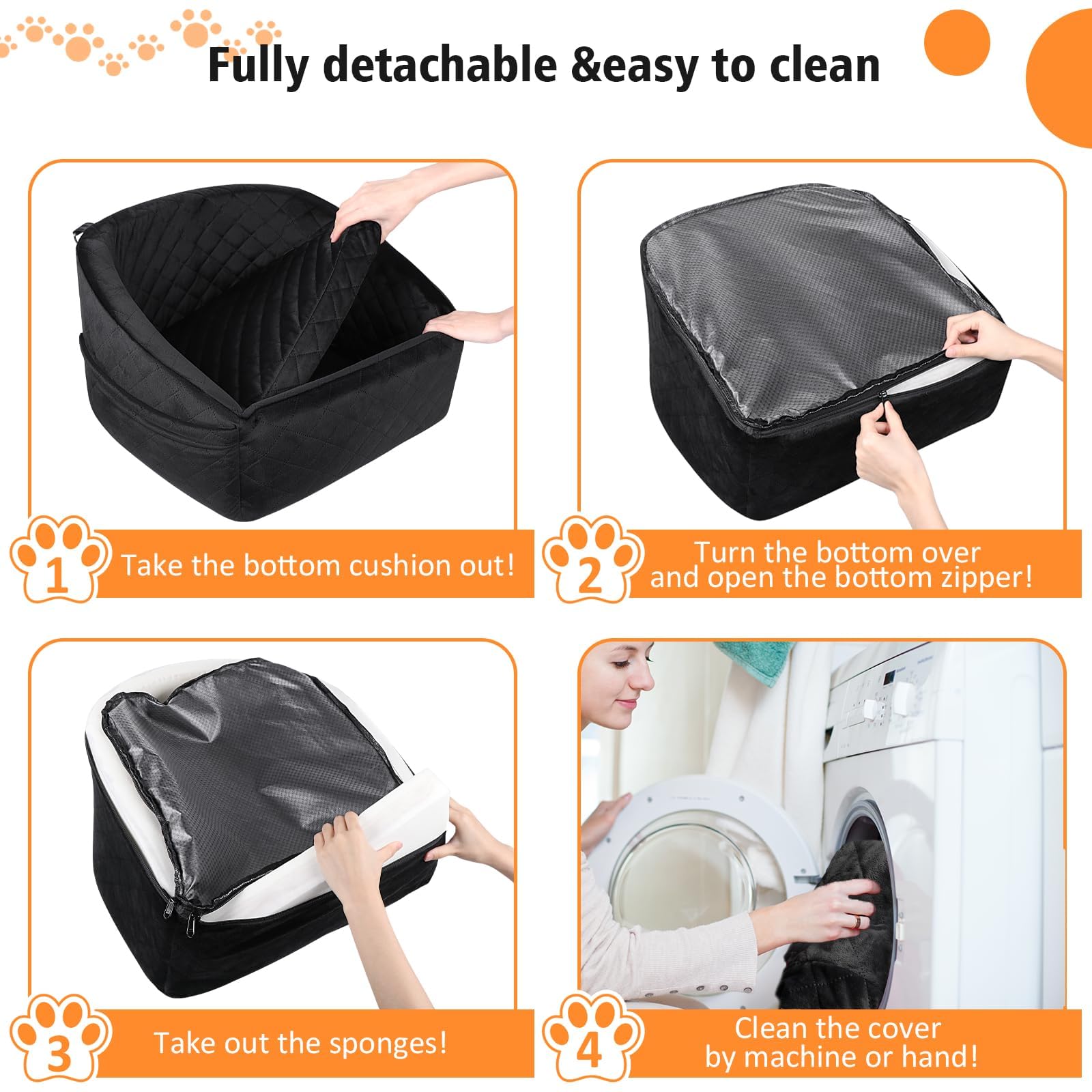 NEEZUKAR plush interior and sponge filling cushions pets during bumpy rides.