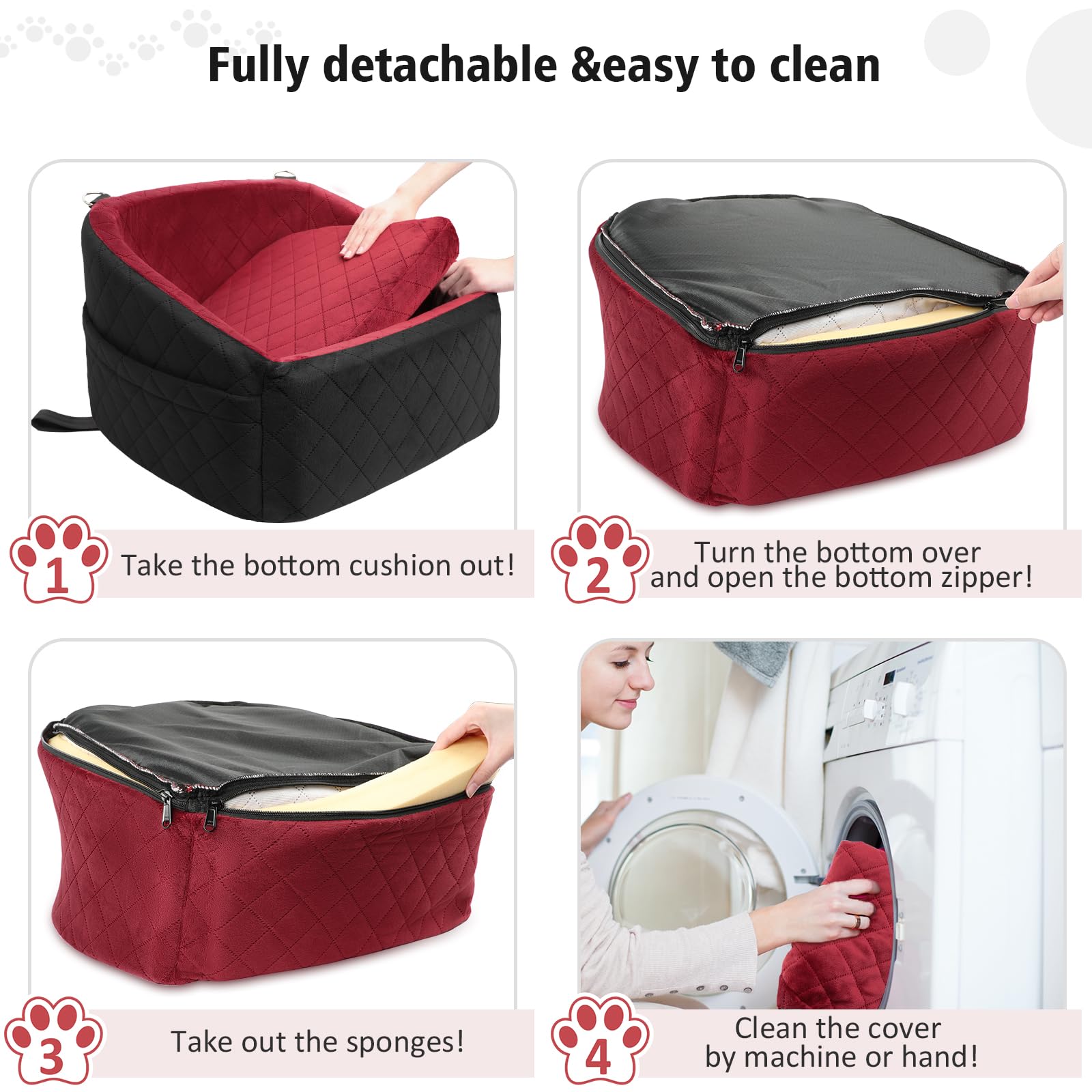 NEEZUKAR dog car seat storage pockets organize leashes and toys.