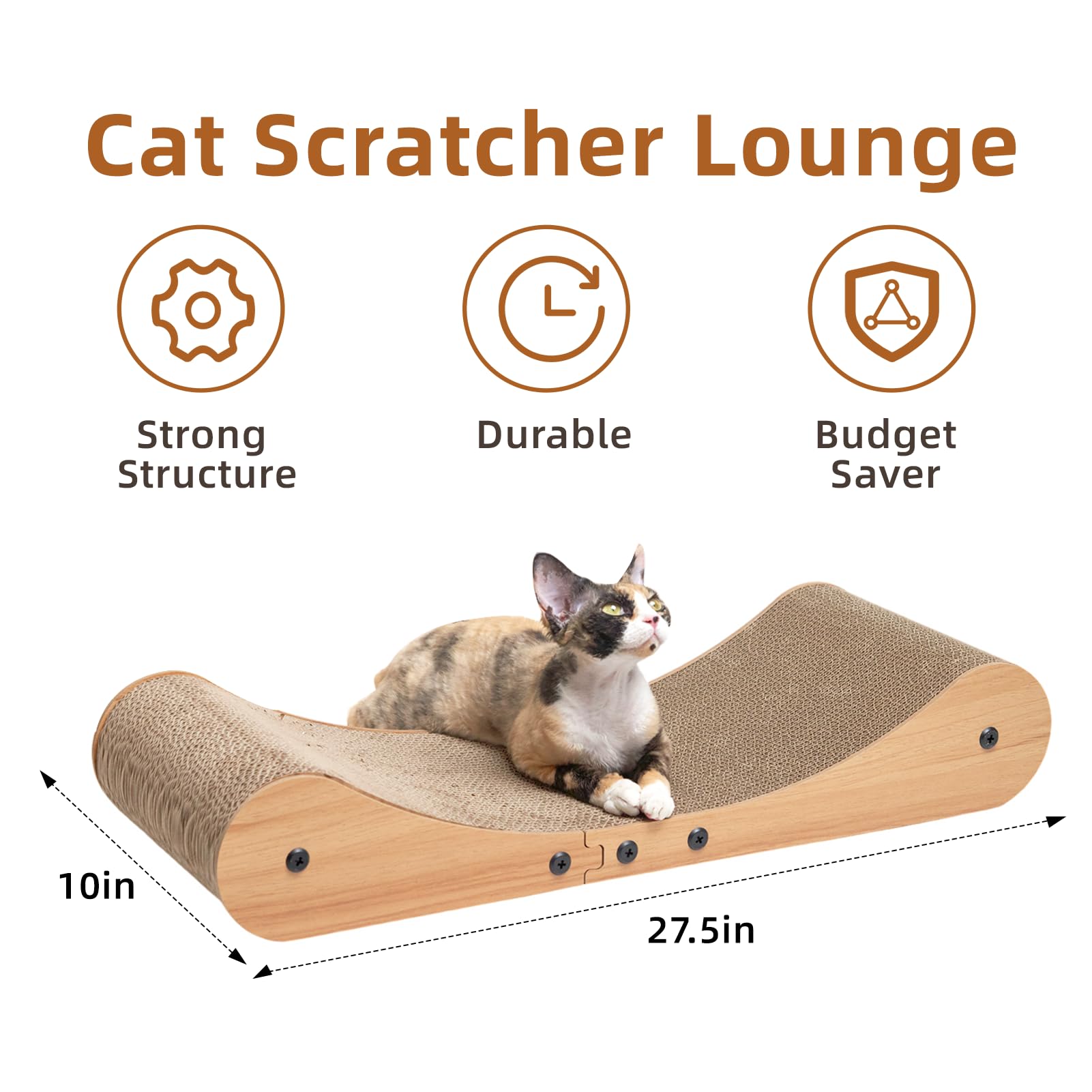 Nekosan cat scratcher bed curved neck-support design aids comfortable naps